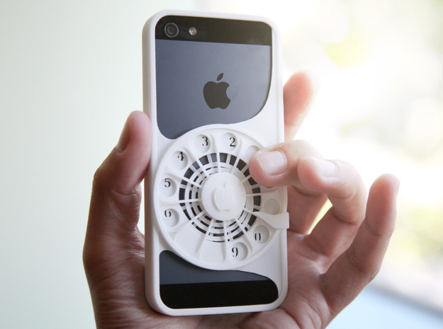 3d printed phone case with a rotary-dial