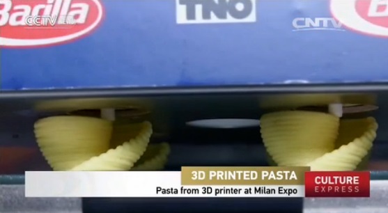 pasta 3D printed on spot