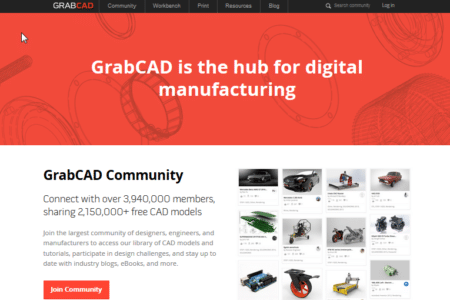 Grabcad - think3D top 10 design repositaries