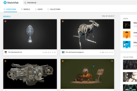 sketchfab- think3D top 10 design repositaries