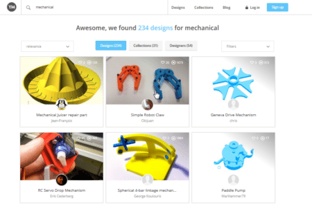 youmagine - think3D top 10 design repositaries